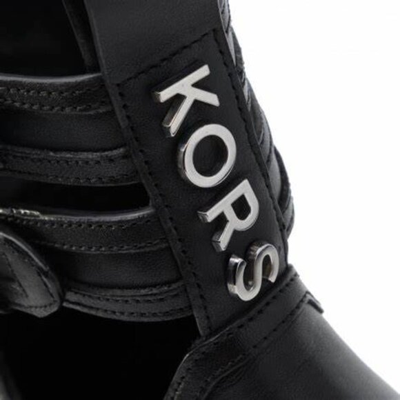 Michael Kors Bensen Black Leather Bootie Size 6.5 - Picture 3 of 3